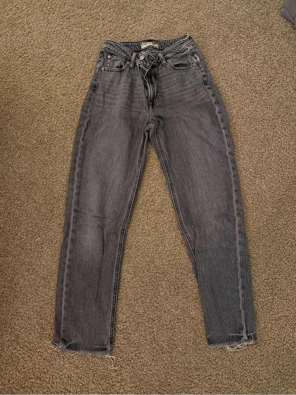 Maurices Washed Black Ankle Crop Jeans